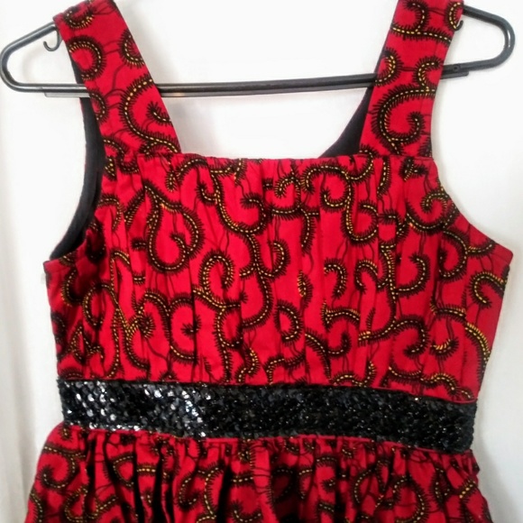 🌞3/$18🌞Handmade Cranberry Red Holiday Dress - Picture 3 of 5